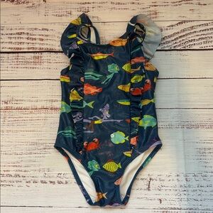 Disney Luca Blue Kids Swim One Piece with Ocean Creatures